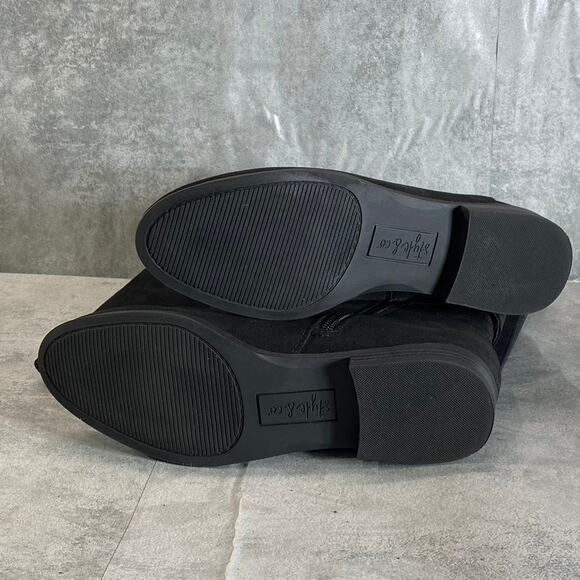 STYLE & CO Women's Black Kimmball Block-Heel Full Side-Zip Over-The-Knee Boots - Picture 8 of 11